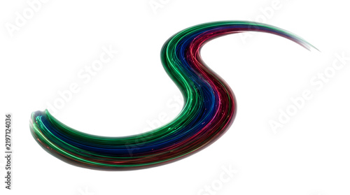 Colorful Abstract Curved Stream Design Isolated Transparent Background transparent background