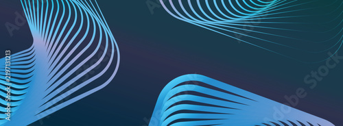 abstract flowing lines with blue and purple gradient effect, digital art, modern graphic design, futuristic concept.