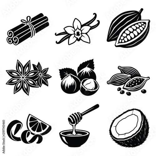 Coffee and Cafe Monochrome Icon Set with Barista, Brewing and Coffee Shop Symbols
