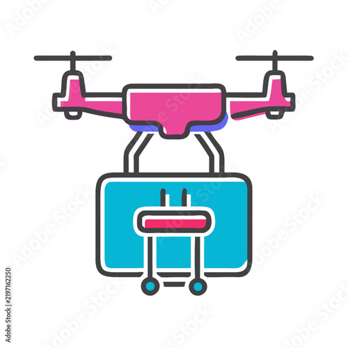 Automated drone monitoring system and smart tech station icon