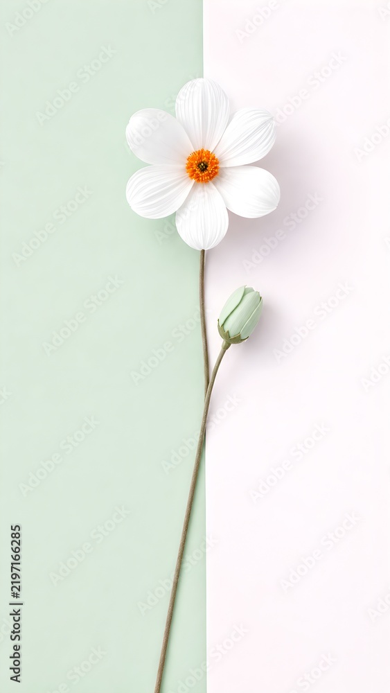 Fototapeta premium daisy flower on a white background