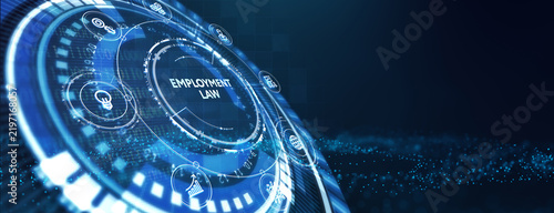 Business, Technology, Internet and network concept. Employment Law. 3d illustration