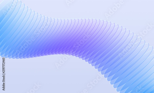 Abstract blue dotted wave pattern with dynamic flowing particle lines isolated on light background