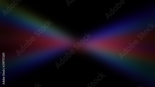 Abstract dark glowing colorful light bow flare background with vibrant blue red beam lines