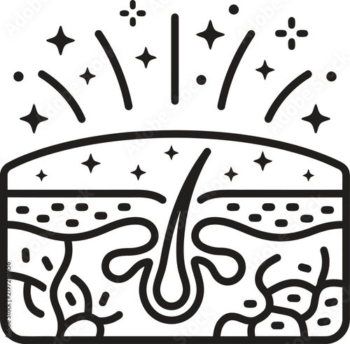 glowing skin layer icon