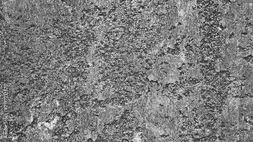 Принти на полотні Black and white weathered concrete surface with dense grain, rough pores and aged imperfections, offering a strong monochrome industrial texture for creative backgrounds