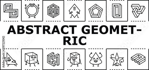 Abstract geometric banner infographic. Grid vector, sphere contour, axis lines icon vector illustration