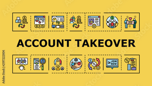 Foto Account takeover banner infographic