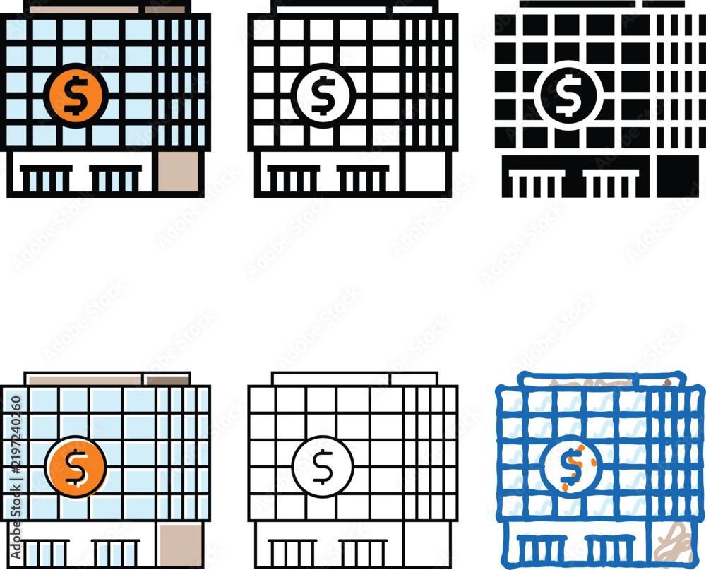 Obraz premium payment bank building color icon vector. payment bank range building sign. isolated symbol