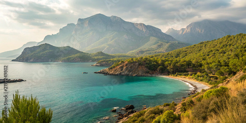 Antalya Turkey Mediterranean coastline surrounded by lush green nature