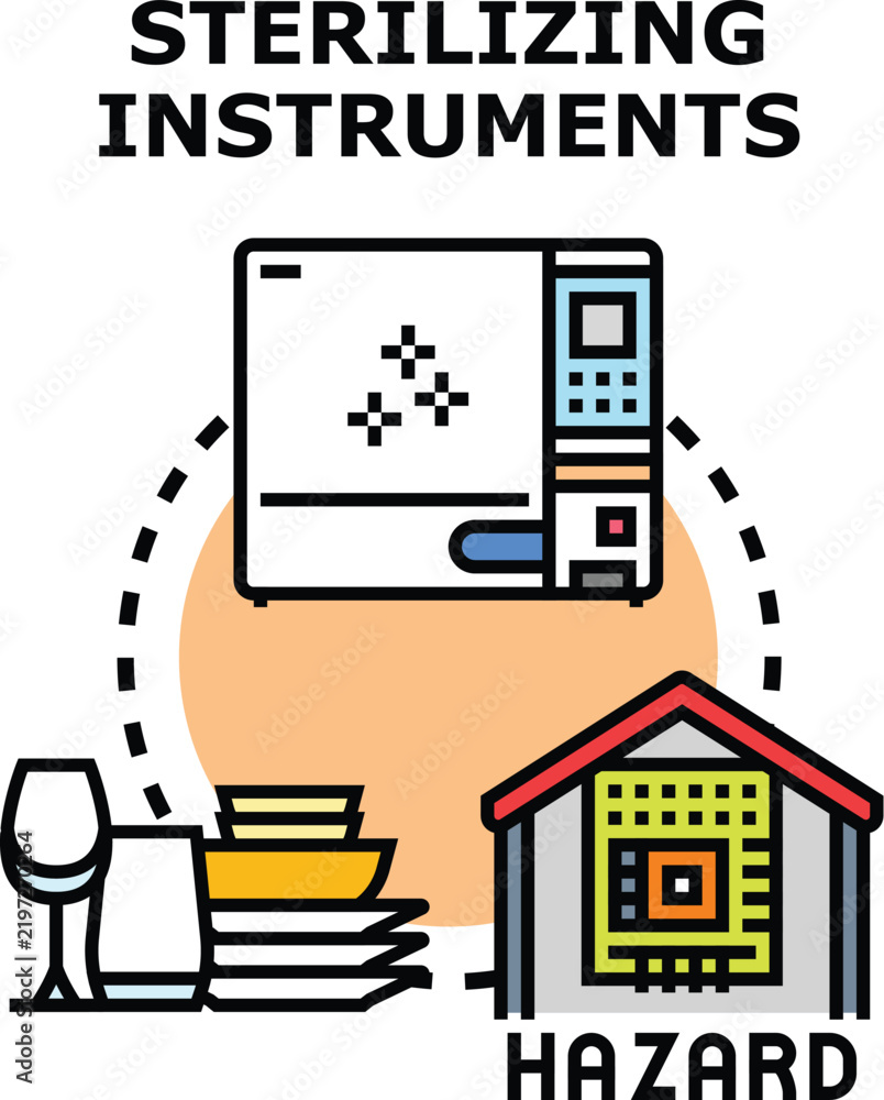 Obraz premium Sterilizing instruments and equipment preventing danger and minimizing health hazard risks, ensuring safety and cleanliness in various professional environments