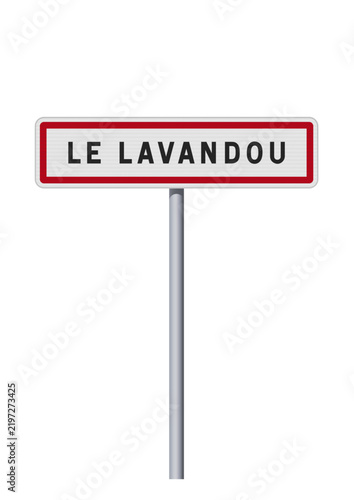 Panneau d'entrée de la ville du Lavandou (Var) en vectoriel