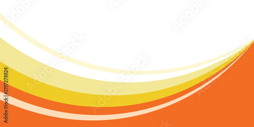 Vector orange line background curve element with white space for text and message design, overlapping layers, vector