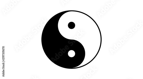 Yin and Yang symbol representing balance and harmony, a classic representation of dualism and interconnectedness in philosophy and spirituality