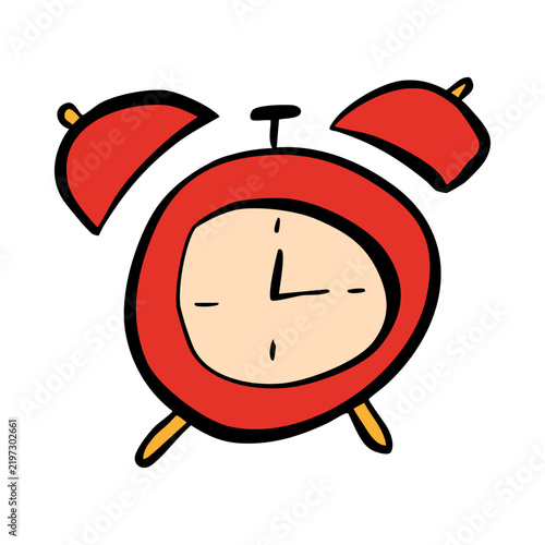 Red alarm clock vector illustration