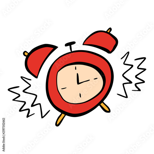 Ringing alarm clock vector illustration
