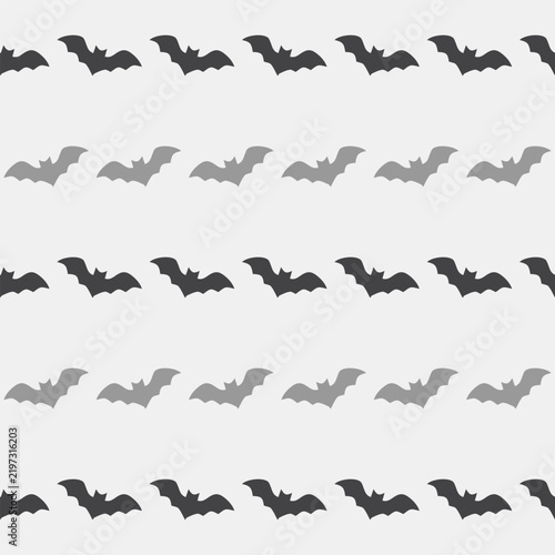 HALLOWEEN BATS SEAMLESS PATTERN WITH BLACK COLOR