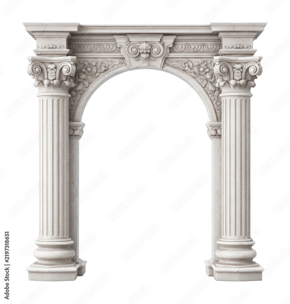 Obraz premium PNG Elegant classical architectural stone archway.
