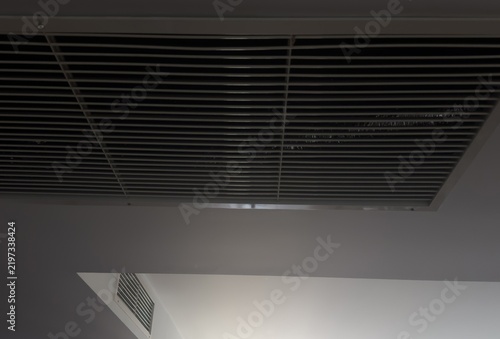 Ceiling mounted cassette type air conditioner. 