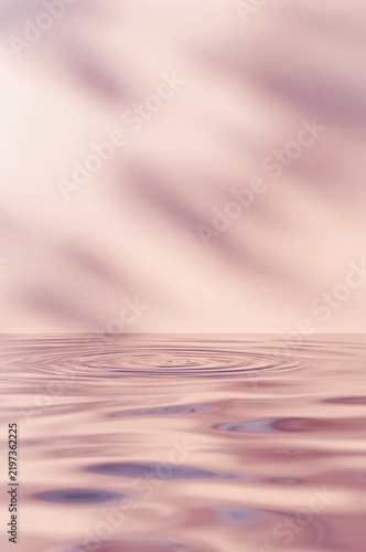 Ripples Form on the Surface of Water in Soft Light With Shadows Above