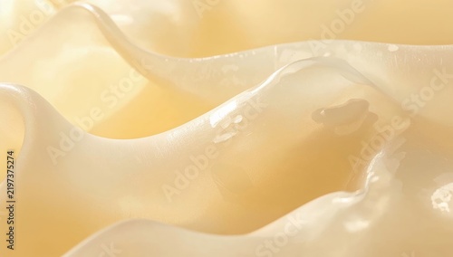 Close-up View of a Smooth and Translucent Surface With Soft Curves
