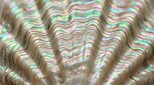 Pearlescent holographic ripples and wavy topographic texture background