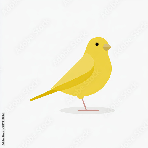 cute canary bird minimal flat vector design