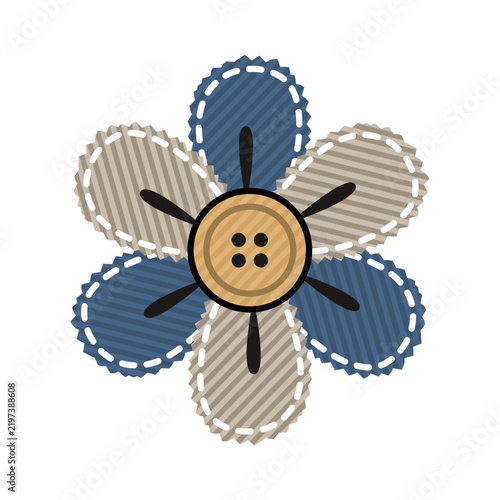 flower from denim and button