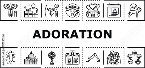 Obraz na plátně Adoration banner infographic