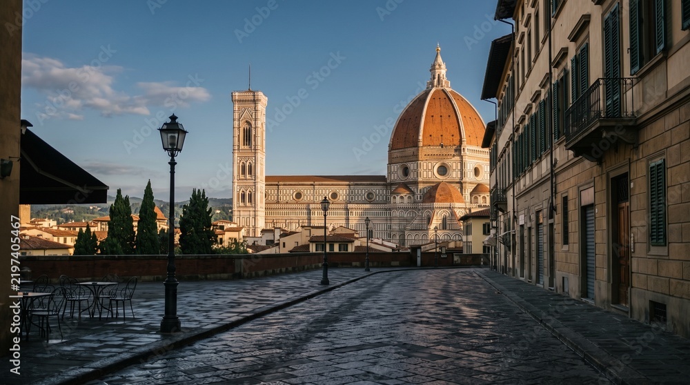 Fototapeta premium Historic European Landmark in Morning Light
