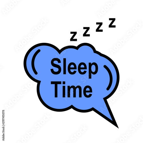 Blue sleep bubble icon
