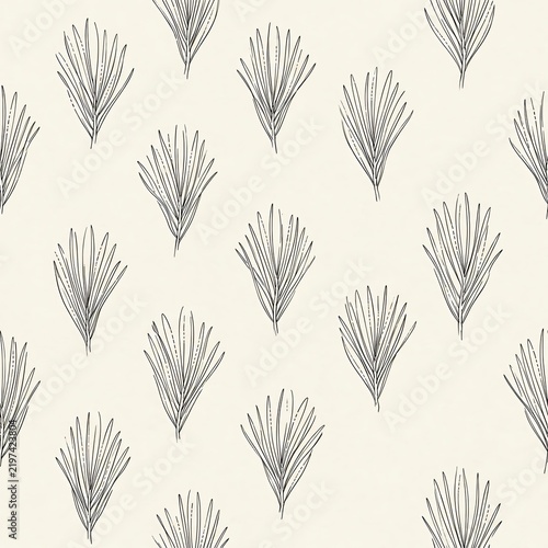 Minimalist Leaf Pattern with Hand Drawn Botanical Line Art Symbolizing Natural Elegance