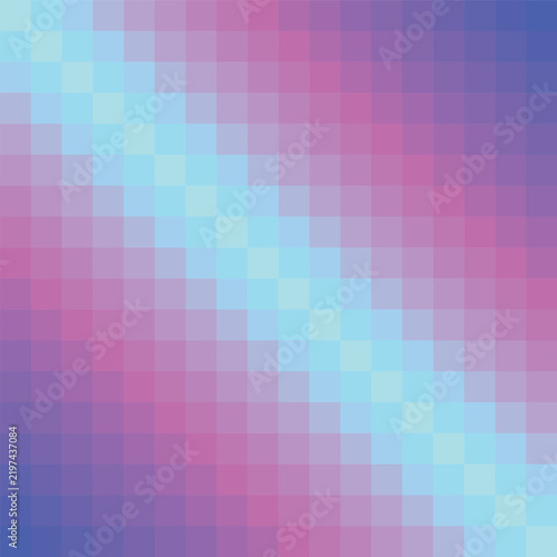 Light Pink, Blue vector abstract textured polygonal background. Blurry rectangular design. The pattern with repeating rectangles can be used for background. Pink and blue pixel gradient.