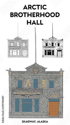 Arctic Brotherhood Hall, Skagway, Klondike, Alaska, USA