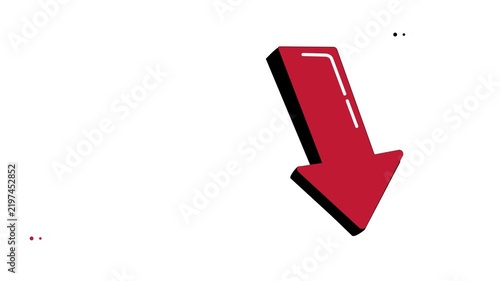 Price Drop Arrow Animation for Sale and Discount Promotion