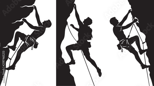 rock climber silhouette