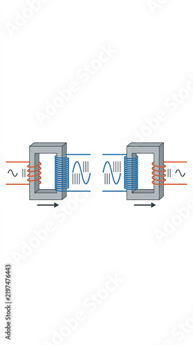 Electrical Engineering Diagram of an AC Transformer