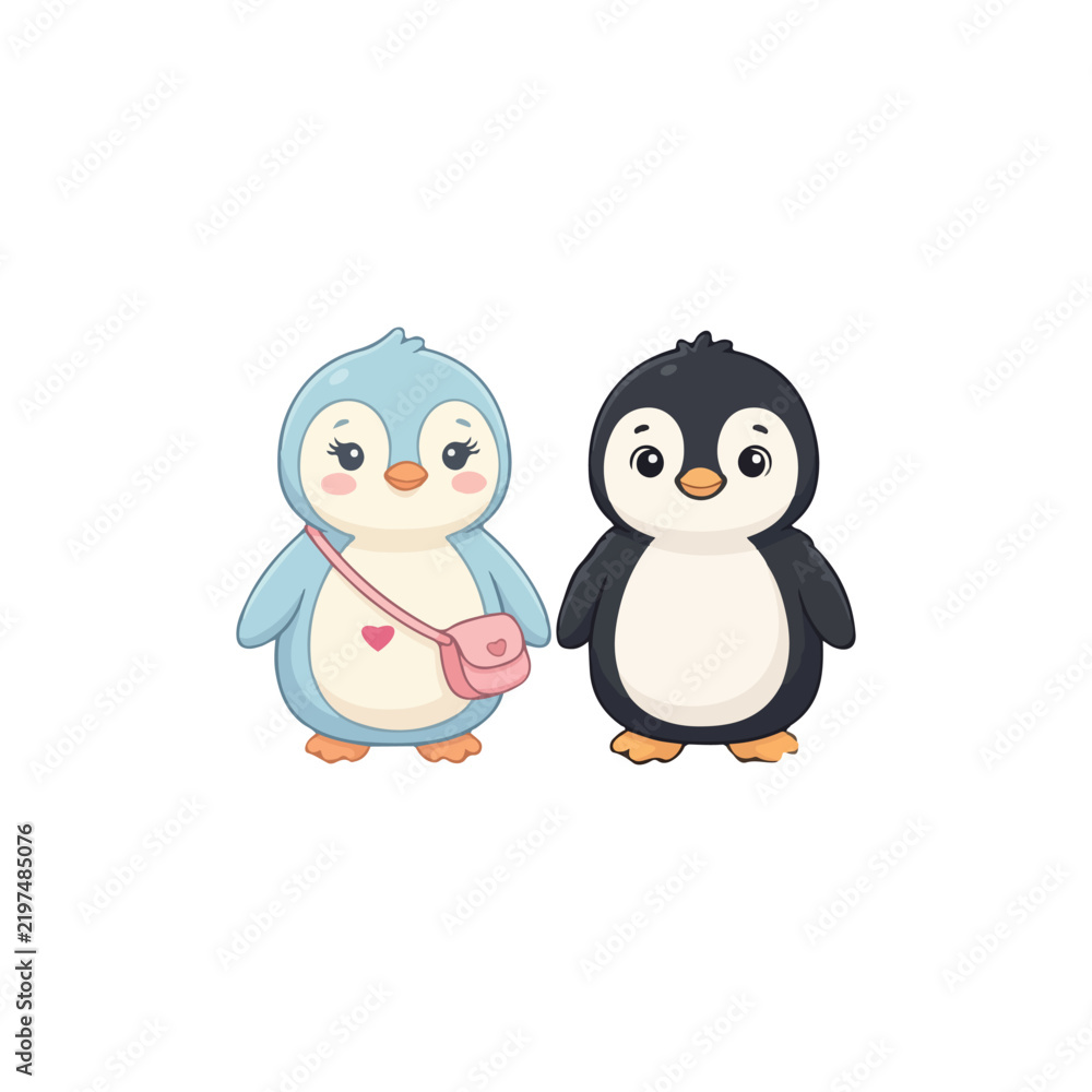 Fototapeta premium Cute Penguin Couple
