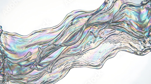 Abstract Iridescent Liquid Flow
