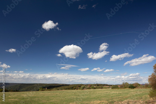 landscape with clouds and big blue sky