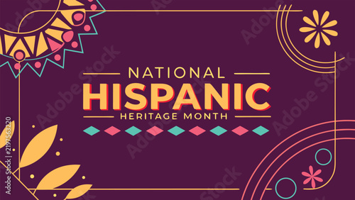 Hispanic-Heritage Month Vibrant Community Culture Celebration Banner Artwork.