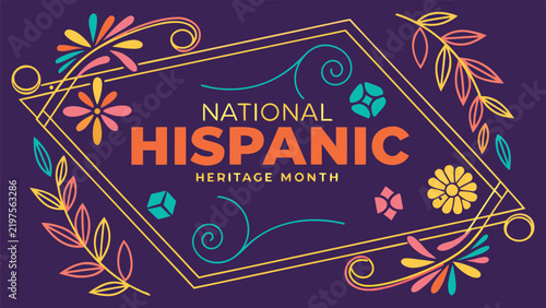 Latino-Culture Celebration National Hispanic Heritage Month Promotional Poster.