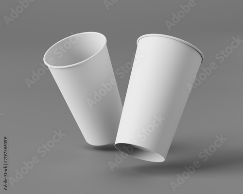 Empty Big Paper Cup Template for Branding and Custom Logo Design