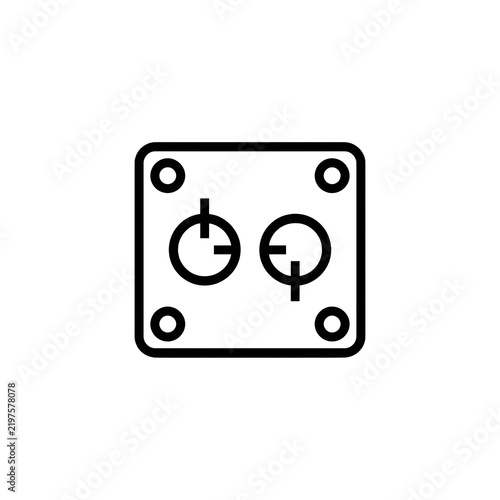 Refrigerator dual control module dual dial thermostat vector icon
