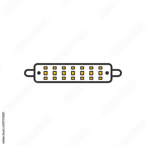 Refrigerator LED light strip interior lamp electronic part vector icon