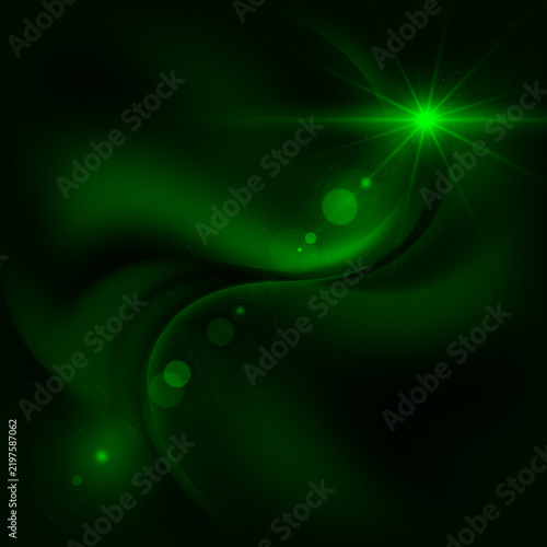 abstract green background with circles
