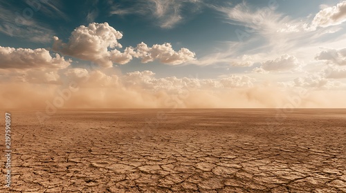Dry cracked desert earth