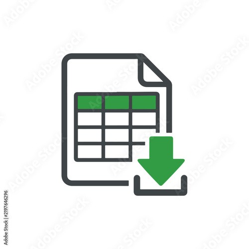 Spreadsheet Download Icon