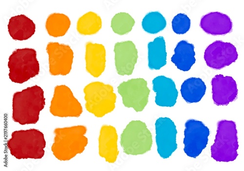 Set markers colored stripes and spots on white background for wrapping paper and stickers and kids print