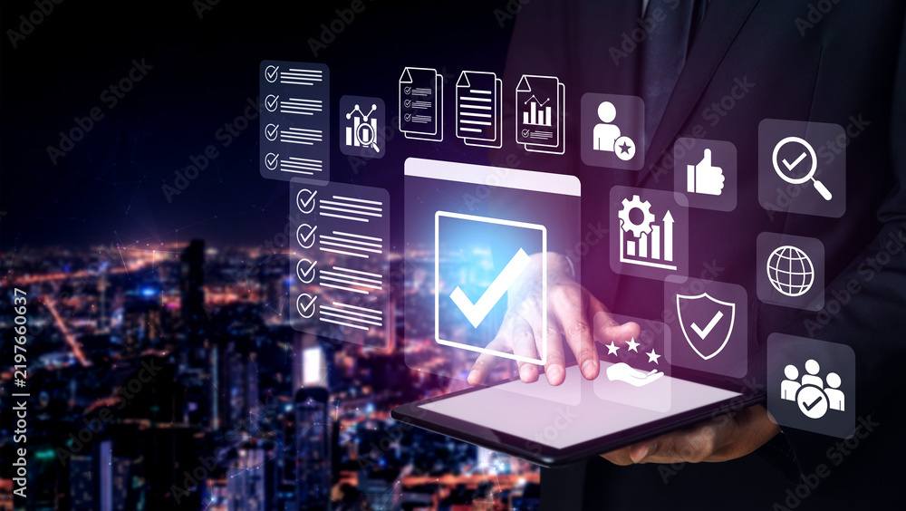Obraz premium Business checklist ensures consistent process, enhances quality assurance, and supports efficient management for reliable performance Parse